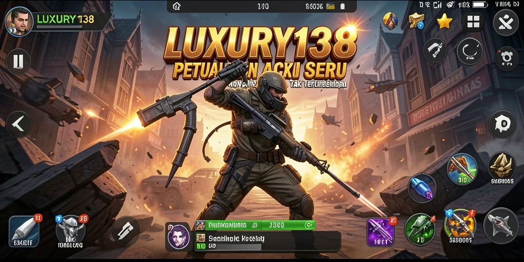 Tampilan seru dari gameplay action LUXURY138 yang menegangkan.