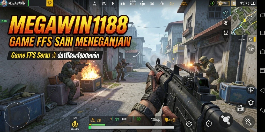 Screenshot gameplay seru dari MEGAWIN188 di medan perang.