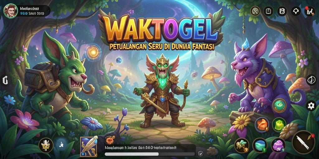 Tampilan gameplay WAKTOGEL menampilkan aksi seru dalam petualangan.